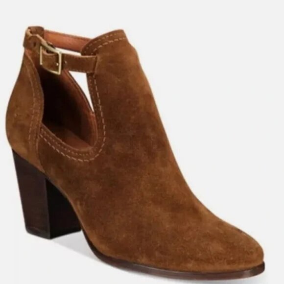 Frye Meghan Chestnut Suede Shootie Ankle Bootie Boot Womens Size 9 B - Picture 1 of 11